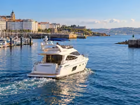 Illustrative image of a boat navigating near A Coruña