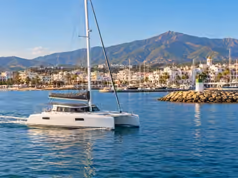 Illustrative image of a boat navigating near Estepona
