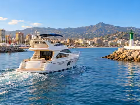 Illustrative image of a boat navigating near Fuengirola