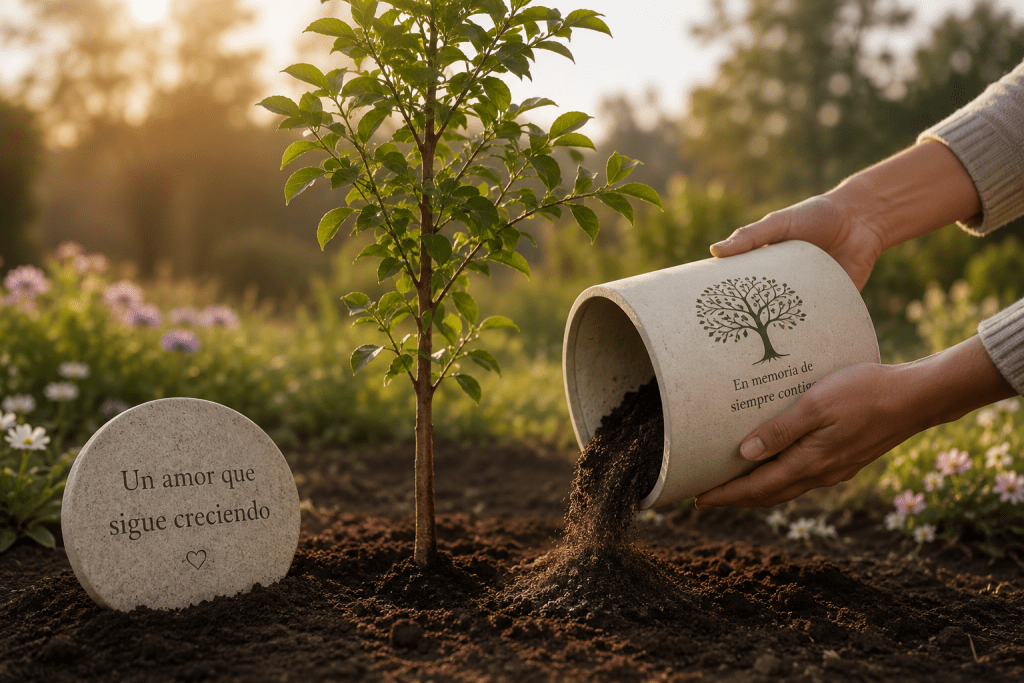 Plantar arbol con cenizas